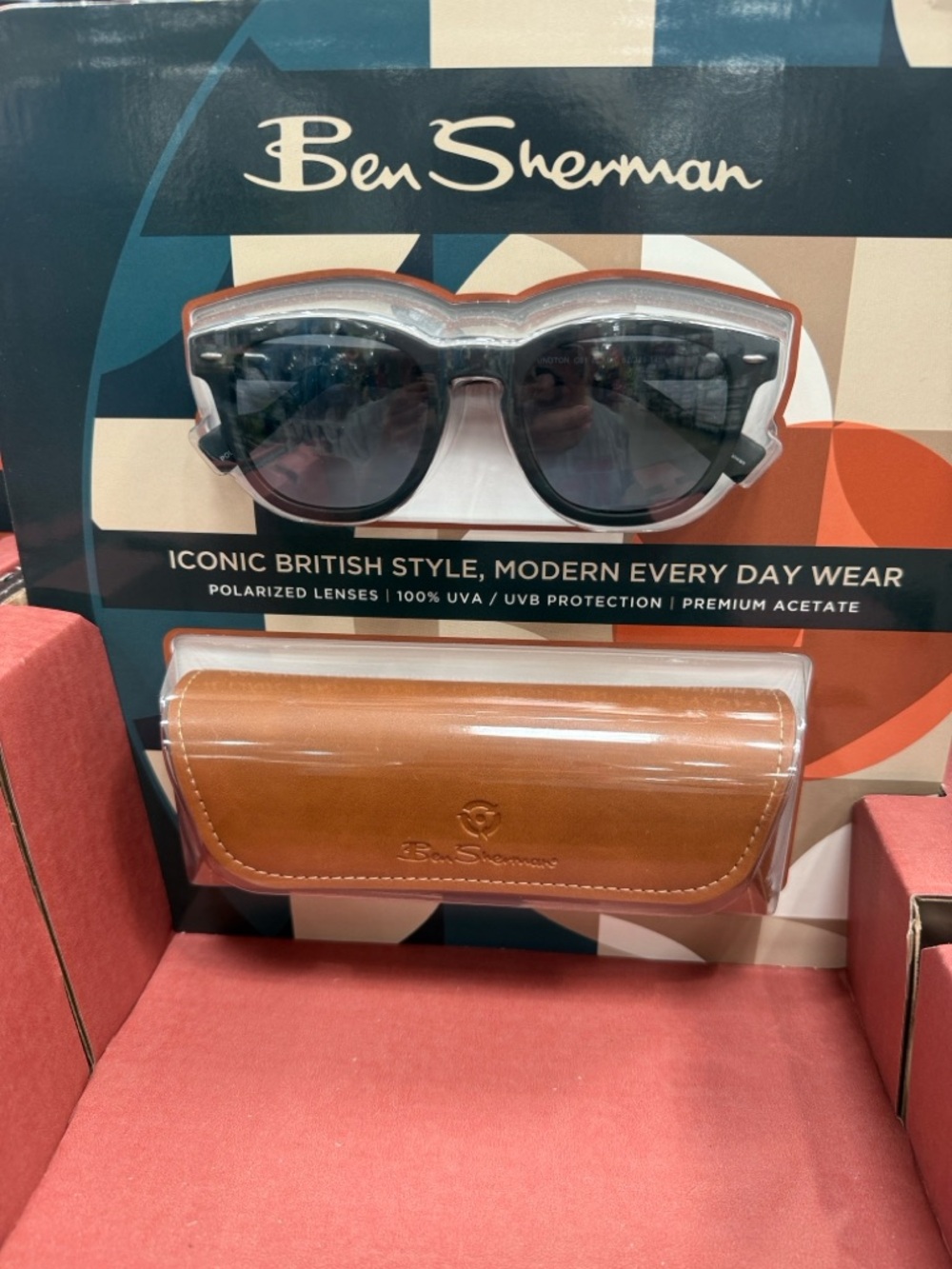 Ben Sherman Sunglasses with Brown Case - Black Lenses